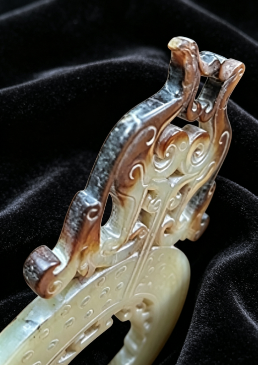漢代出廓雙鳳玉璧
