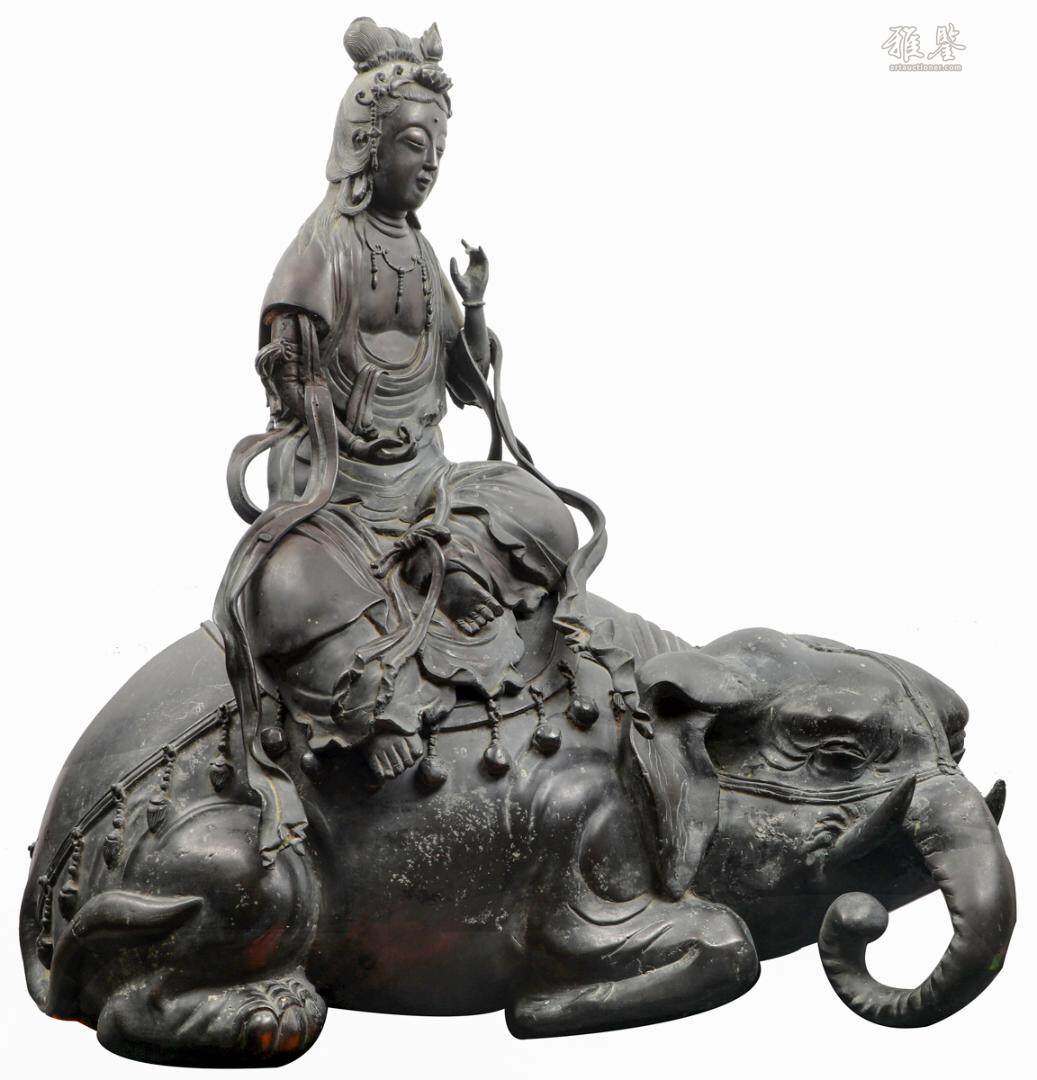 古銅騎象觀音