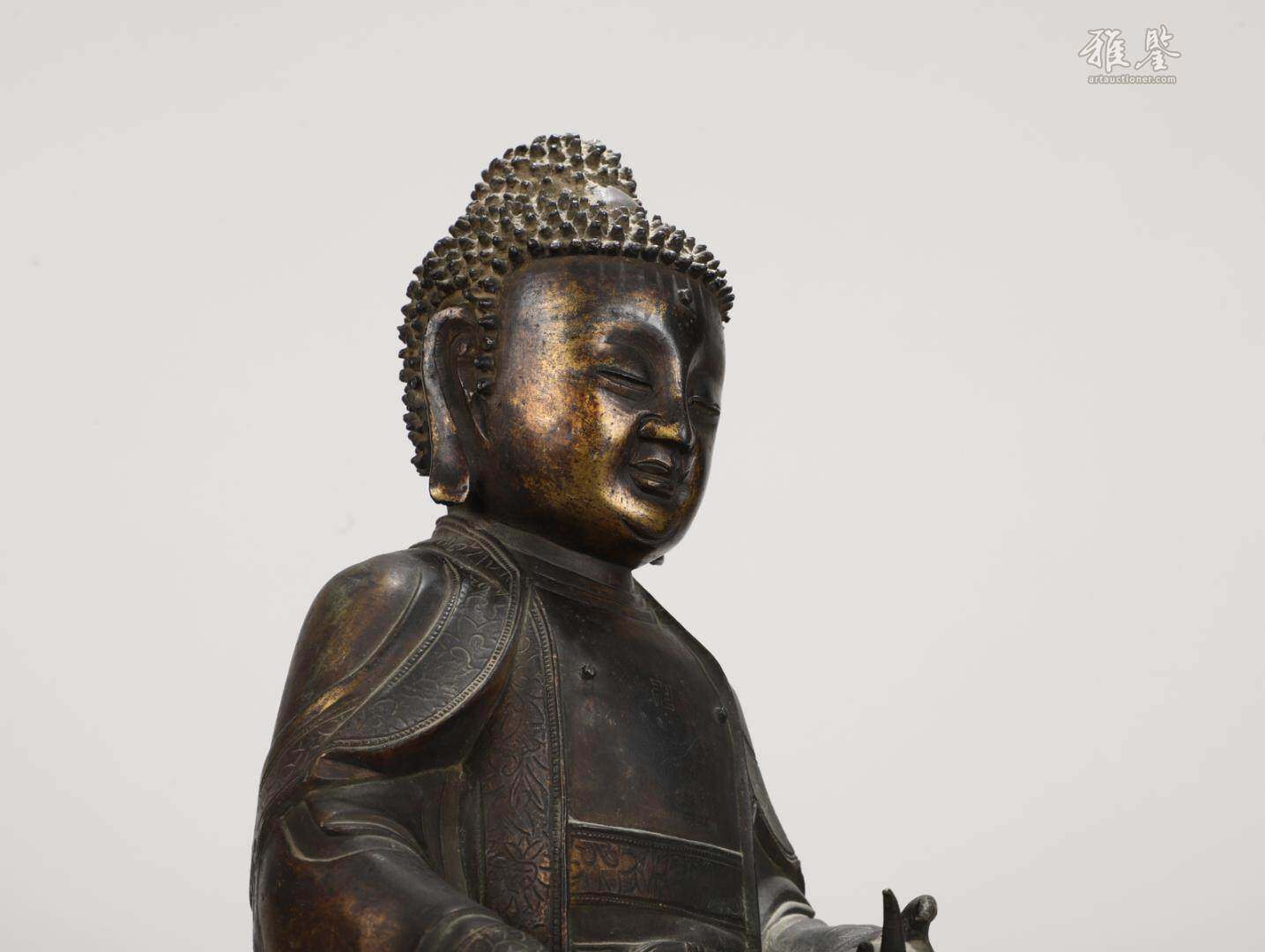 明 銅鎏金釋迦牟尼像