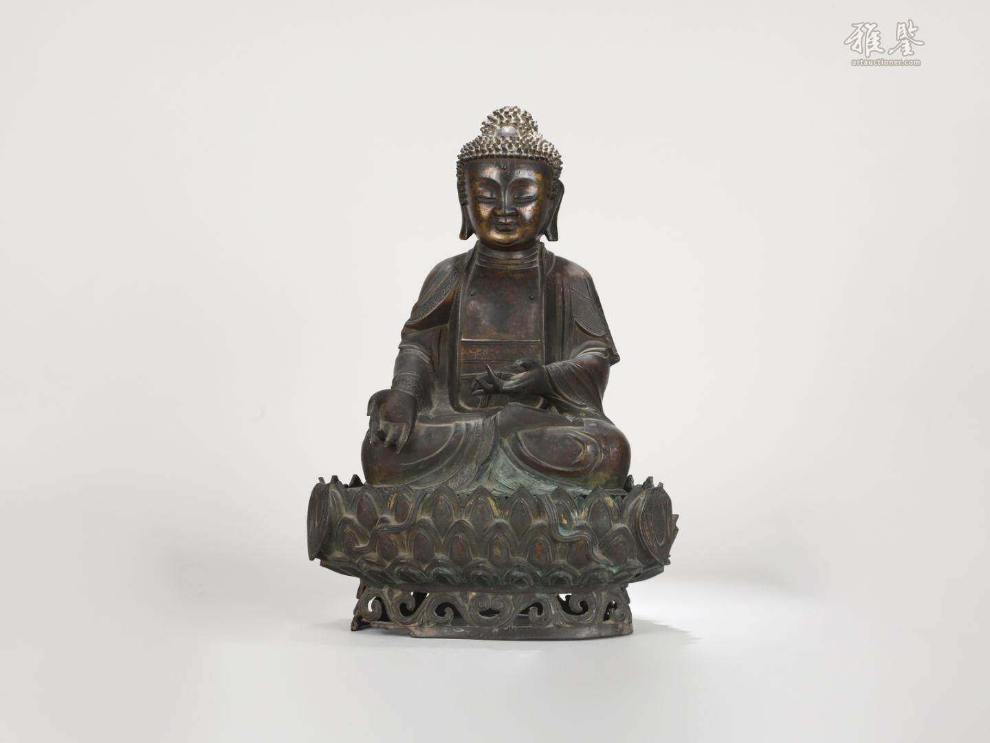 明 銅鎏金釋迦牟尼像